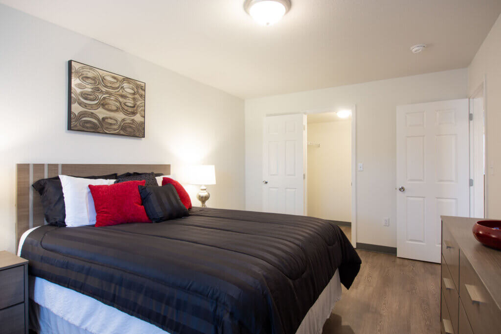 interior bedroom at vesta bouldercrest apartments in atlanta ga